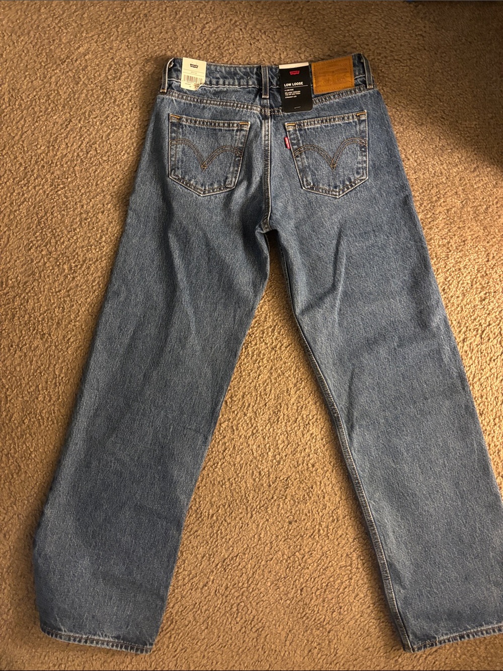 Levi's Low Loose Blue Straight-Leg Women's Jeans 25x32 - Picture 4 of 6